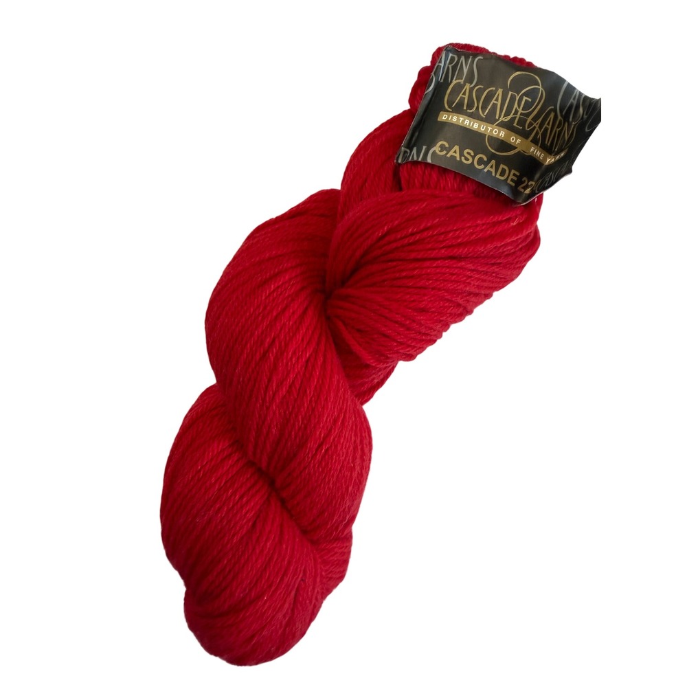 New Cascade Yarns Cascade 220 Peruvian Highland Wool Red Knitting Crochet
